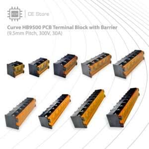 Curve HB9500 PCB Terminal Block with Barrier (9.5mm Pitch, 300V, 30A)