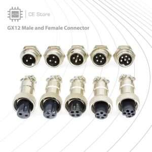 GX12 Male and Female Connector