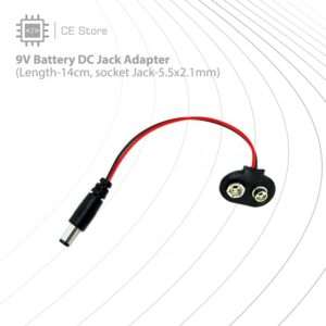 9V Battery DC Jack Adapter(length-14cm, socket Jack-5.5x2.1mm)