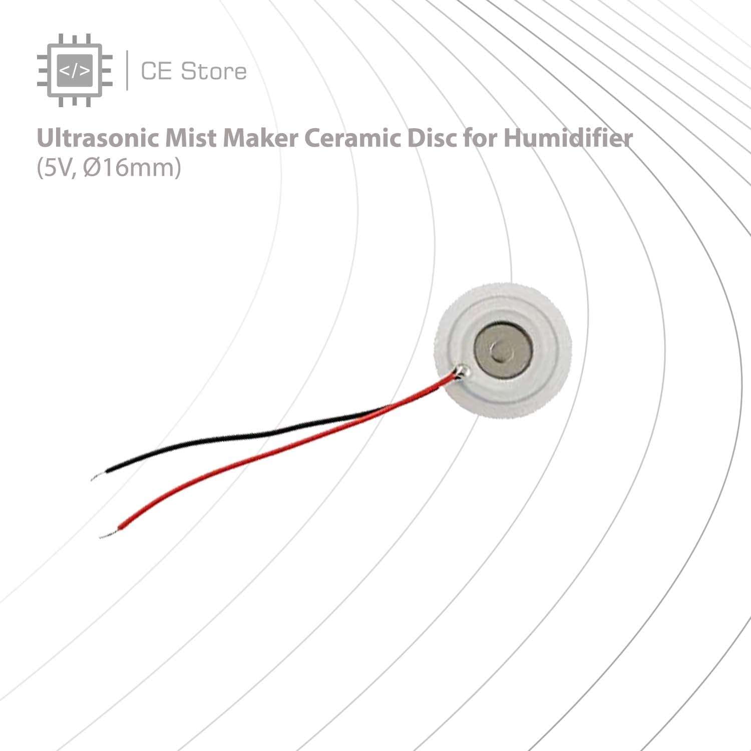 Ultrasonic Mist Maker Ceramic Disc for Humidifier (5V, Ø16mm) - Image 6