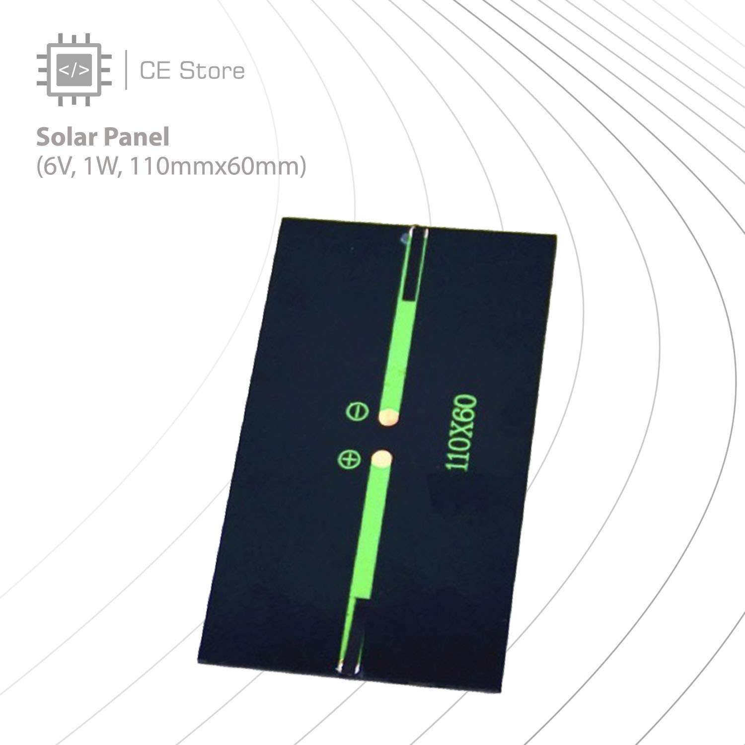 Solar Panel (6V, 1W, 110mmx60mm) - Image 2