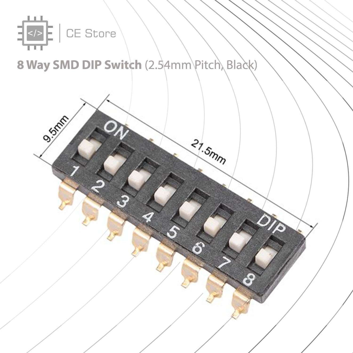SMD DIP Switch (2.54mm Pitch, Black) - Image 12