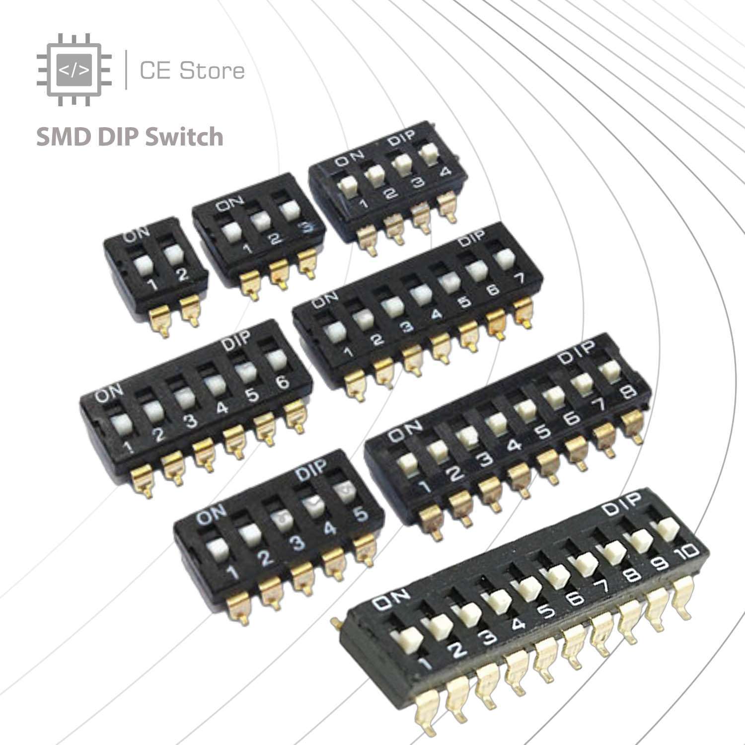 SMD DIP Switch (2.54mm Pitch, Black)