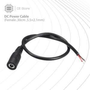 DC Power Cable (Female ,30cm ,5.5×2.1mm)