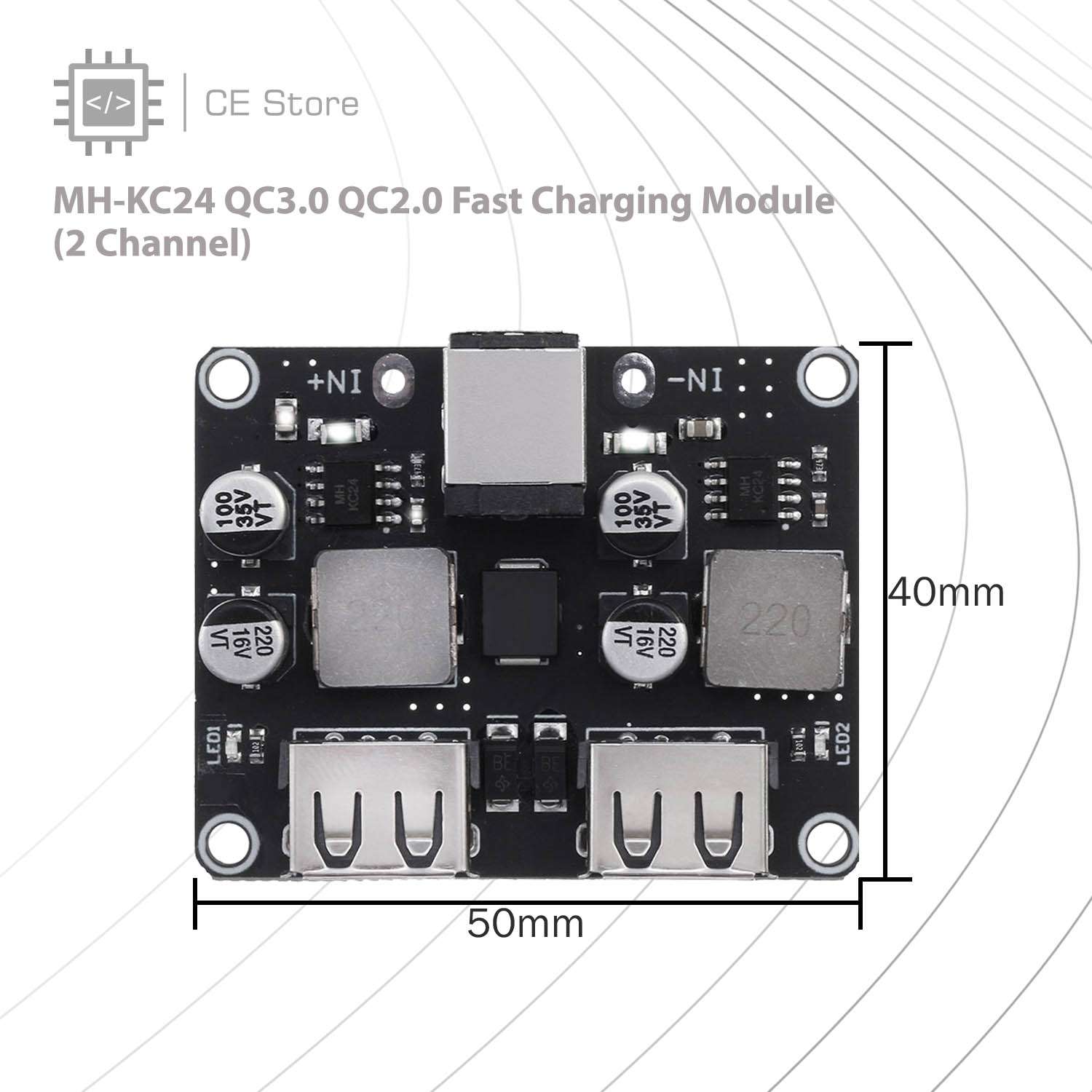 MH-KC24 QC3.0 QC2.0 Fast Charging Module (2 Channel) - Image 2