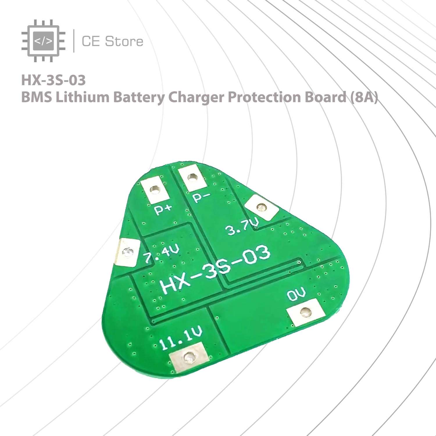 HX-3S-03 BMS Lithium Battery Charger Protection Board (8A) - Image 3