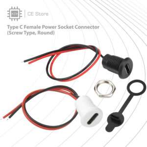 Type C Female Power Socket Connector (Screw Type, Round)