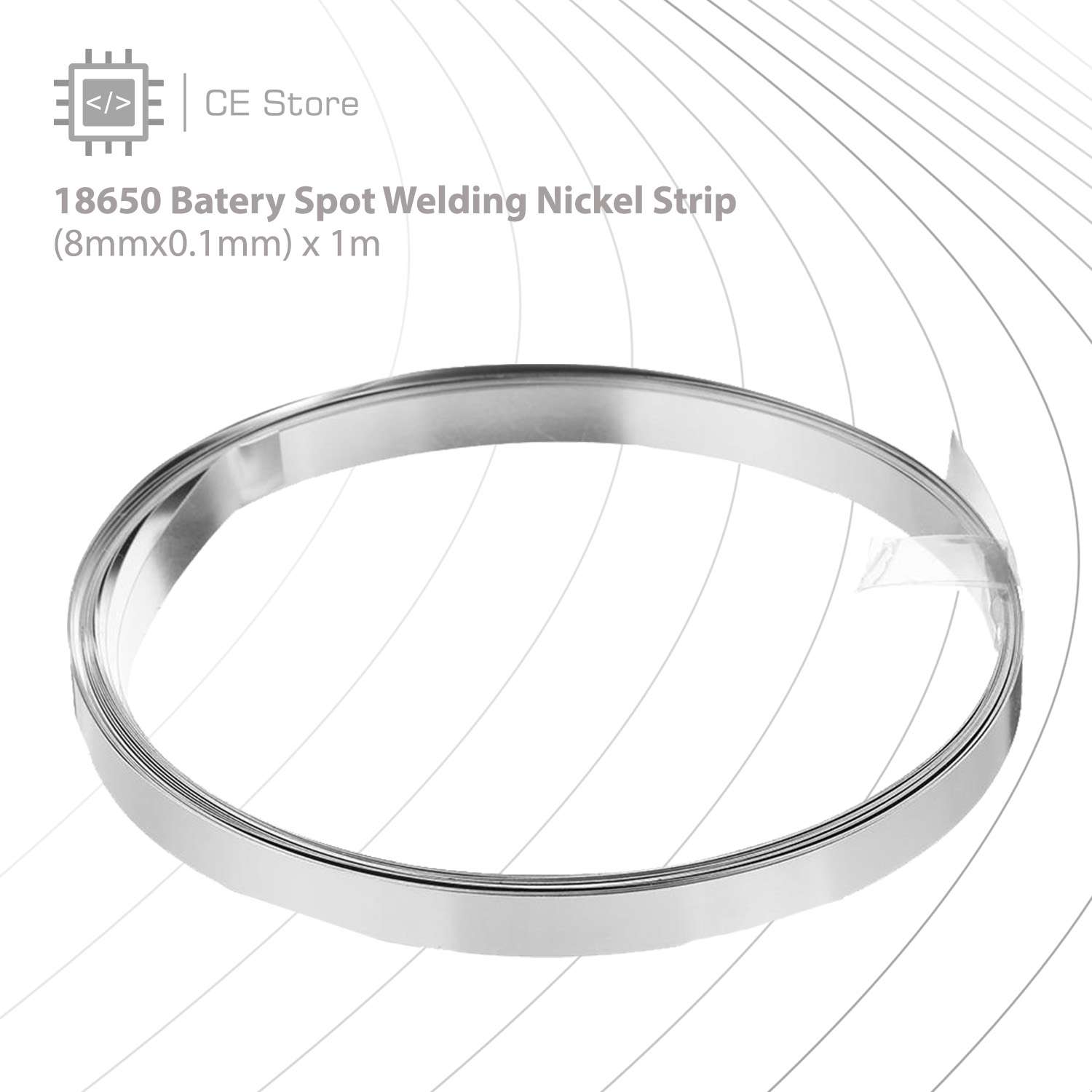 18650 Battery Spot Welding Nickel Strip (8mmx0.1mm) x 1m - Image 2