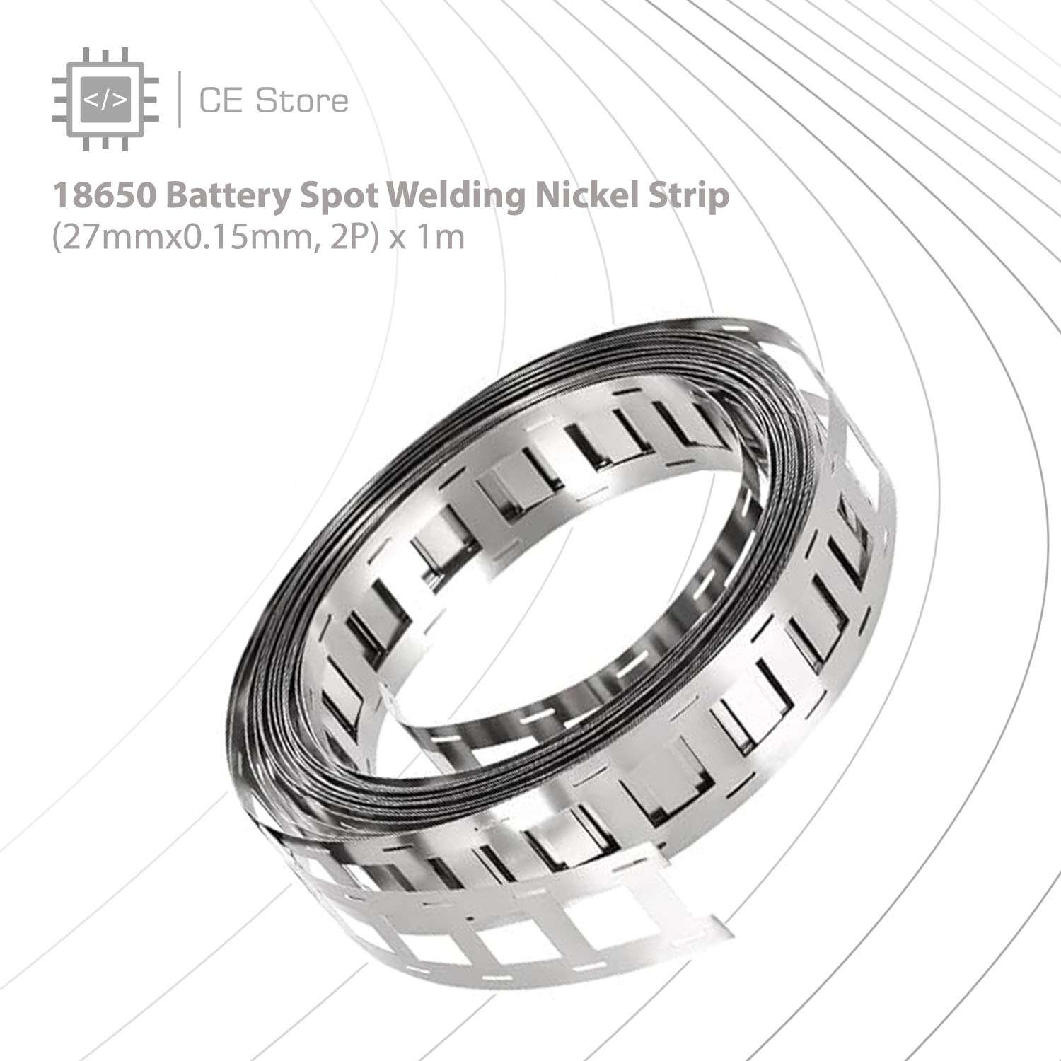 18650 Battery Spot Welding Nickel Strip (27mmx0.15mm, 2P) x 1m - Image 2