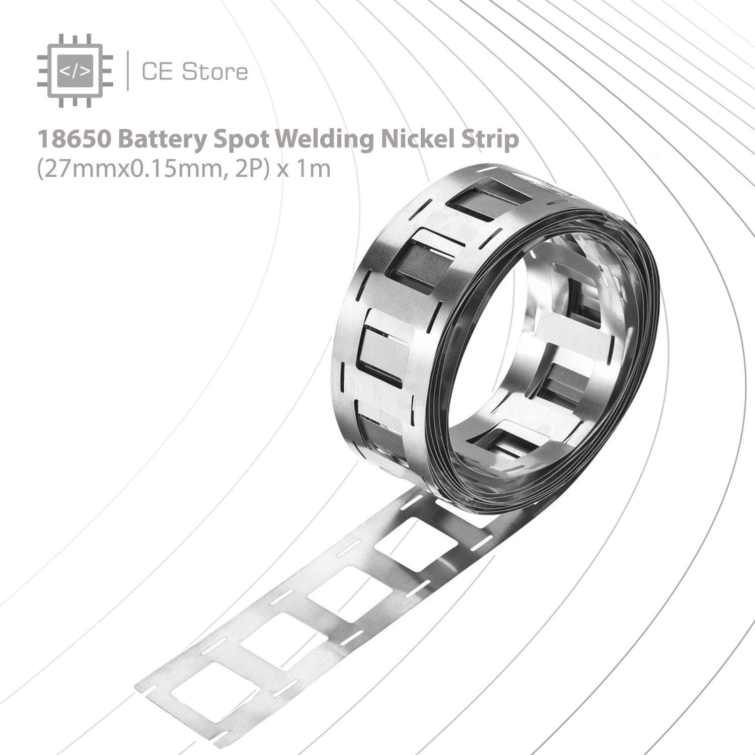 18650 Battery Spot Welding Nickel Strip (27mmx0.15mm, 2P) x 1m - Image 3