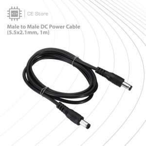 Male to Male DC Power Cable (5.5x2.1mm, 1m)