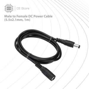 Male to Female DC Power Cable (5.5x2.1mm, 1m)
