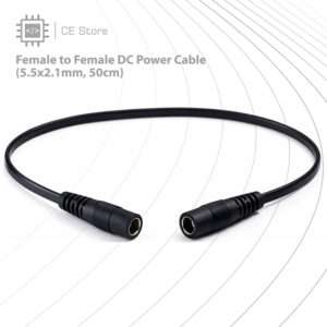 Female to Female DC Power Cable (5.5x2.1mm, 50cm)