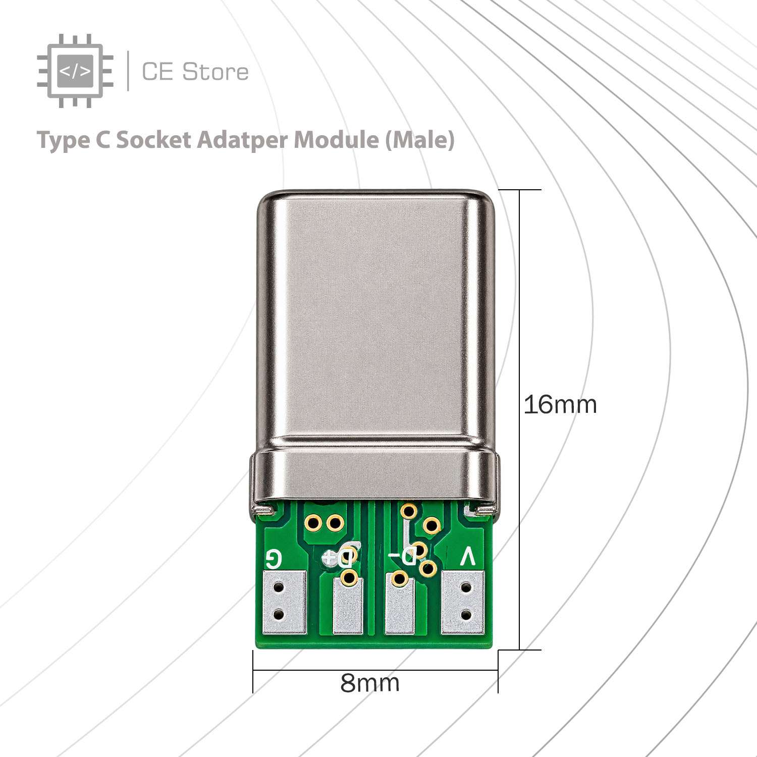 Type C Socket Adatper Module (Male) - Image 3