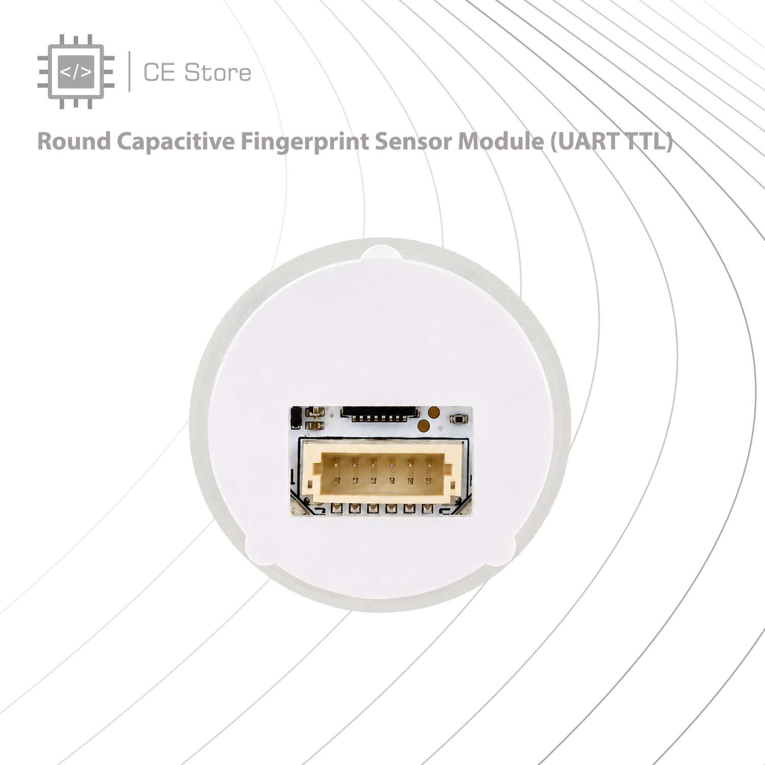 Round Capacitive Fingerprint Sensor Module (UART TTL) - Image 4