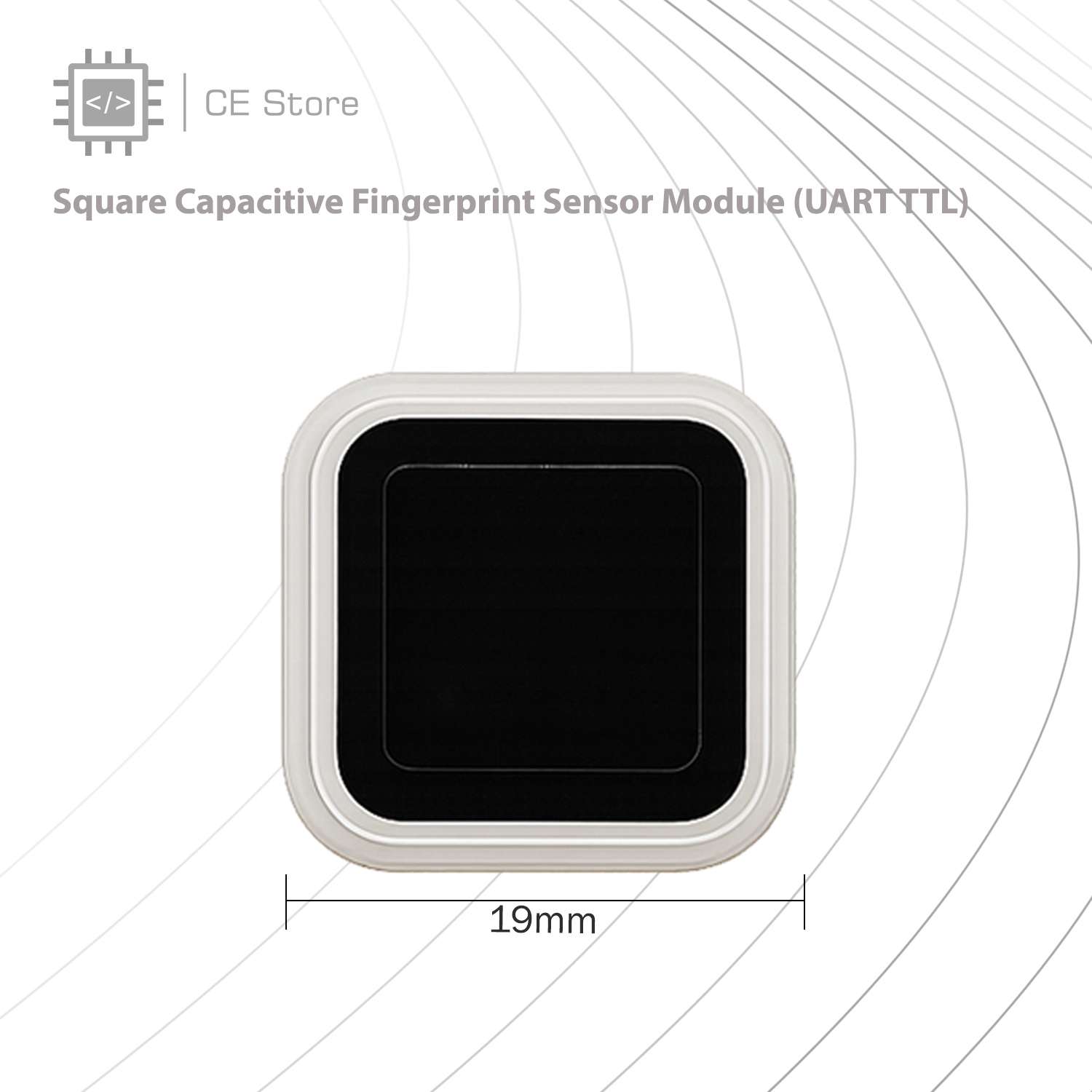Square Capacitive Fingerprint Sensor Module (UART TTL) - Image 4
